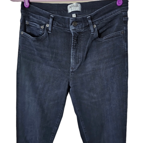 AGOLDE Sophie High Rise Dark Wash Skinny Jeans - Picture 2 of 11